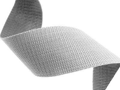Gurtband 30 mm x 1,3 mm - uni helles grau