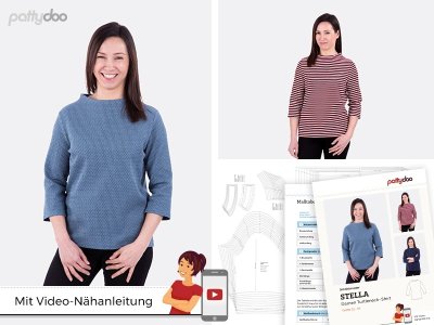 Papierschnittmuster pattydoo Turtleneck-Shirt STELLA - Damen