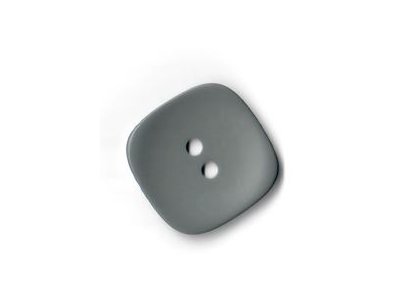 Knopf eckig ca. 33 mm - uni grau