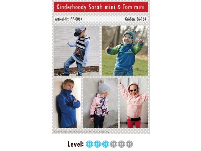 Papier-Schnittmuster Paule und Paulinja - Hoody Sarah mini & Tom mini - Kinder