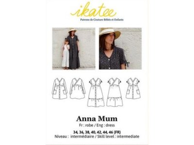 Französische Papier-Schnittmuster Ikatee - Kleid ANNA Mum - Damen