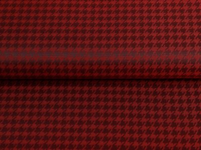 Jacquard Futterstoff - Hahnentritt-Muster - weinrot