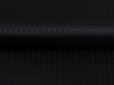 Jacquard Futterstoff - Hahnentritt-Muster - schwarz